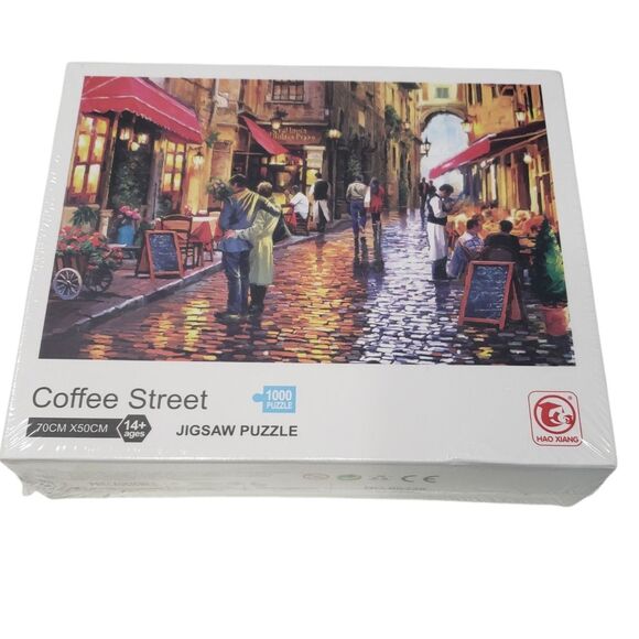 NEW Coffee Street 1000 Piece Jigsaw Puzzle - Picture 1 of 3